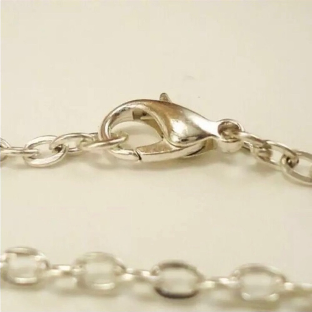 New‎ Vegan Necklace Heart Leaf Pendant Silver Chain Vegetarian Jewelry - Picture 6 of 7